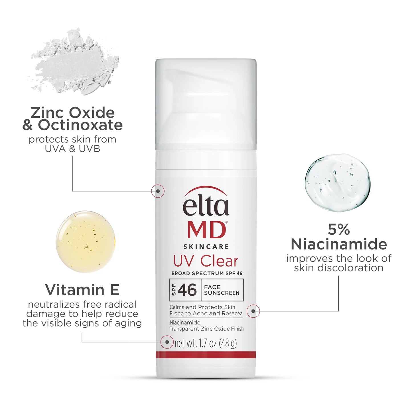EltaMD UV Clear Broad-Spectrum SPF 46 48g