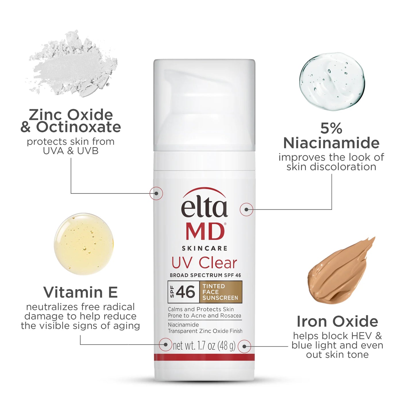 EltaMD UV Clear Tinted Broad-Spectrum SPF 46 48g