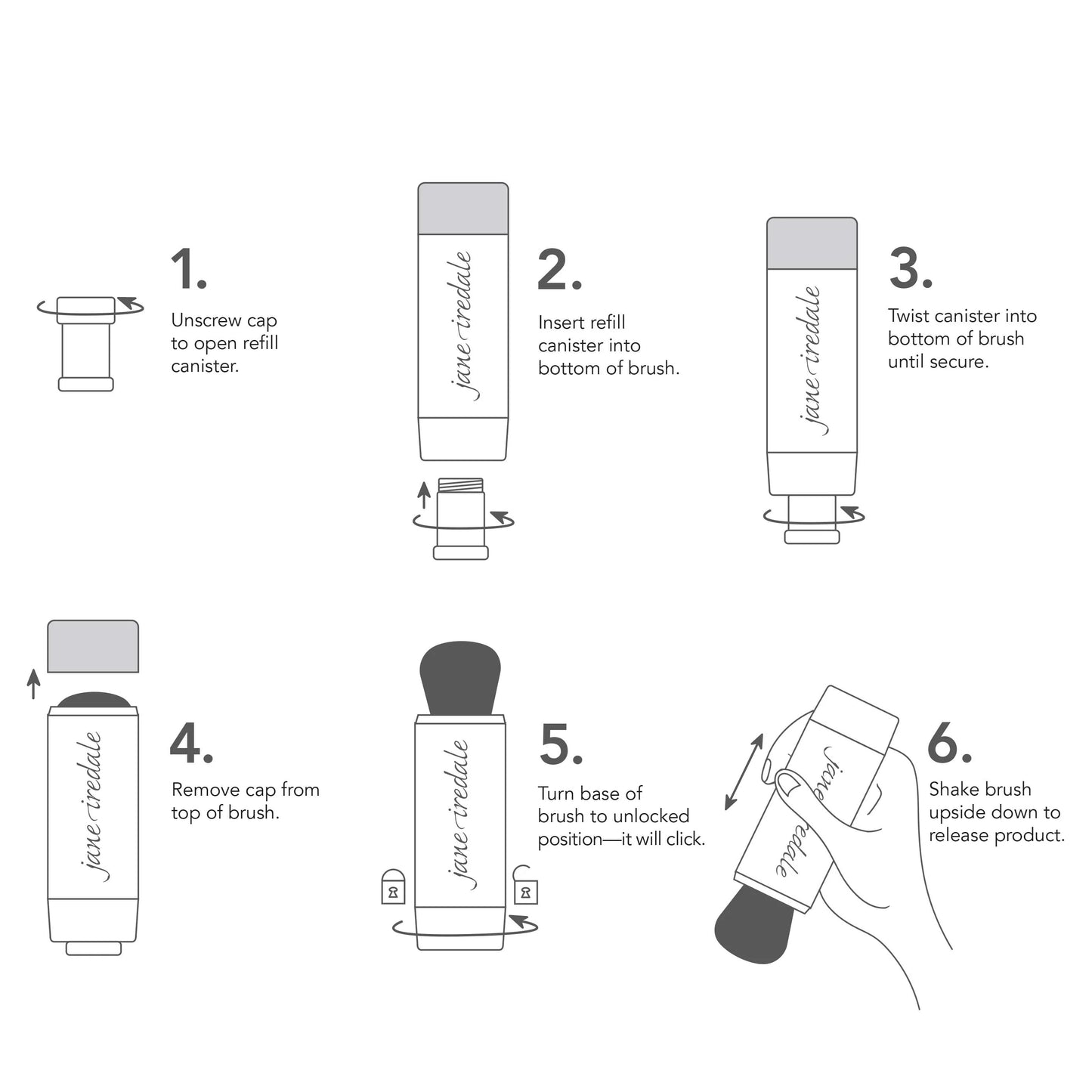 Jane Iredale Powder Me SPF Brush Instructions