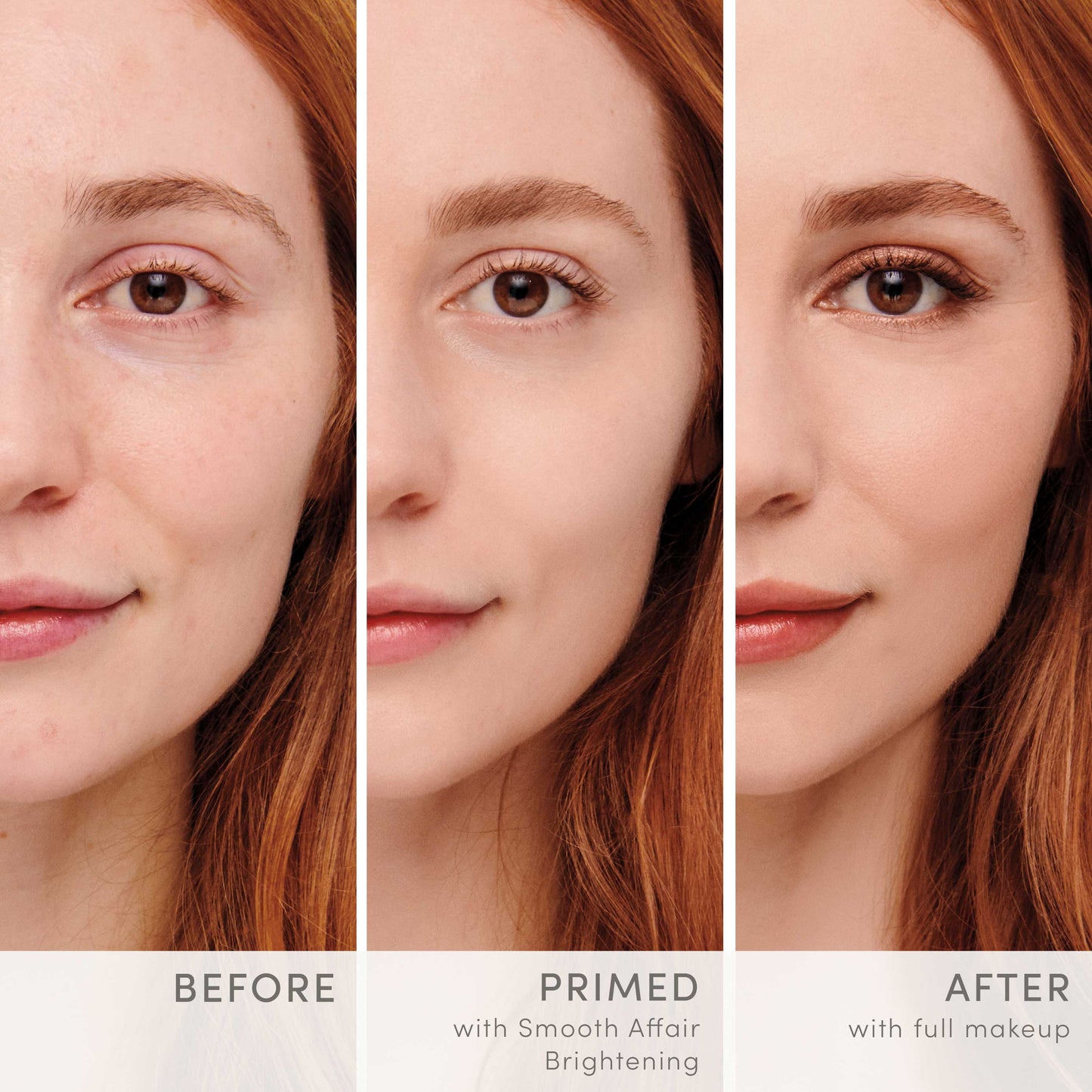 Jane Iredale Brightening Before and After pictures of woman smooth affair