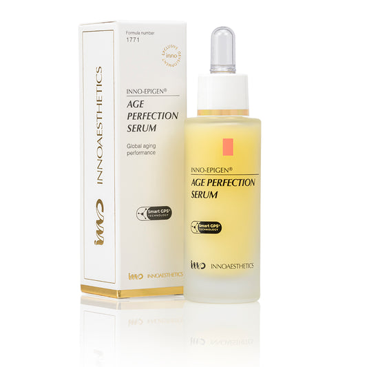 Innoaesthetics age perfection antiaging serum skin brightening serum product image with box