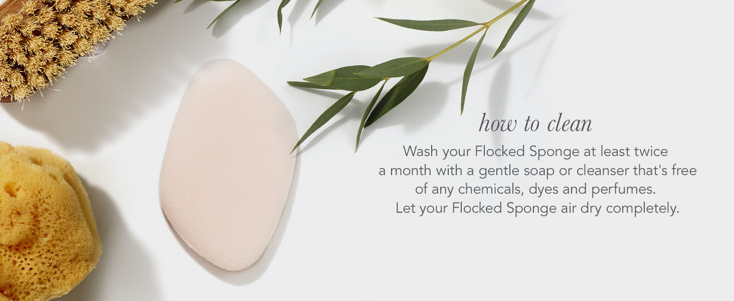 Jane Iredale how to clean flocked sponge instructions