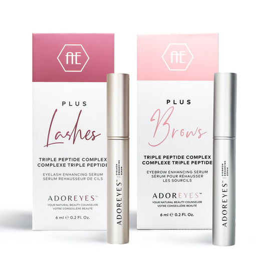 Adoreyes Plus Lashes & Brows Enhancing Serums with Triple Peptide Complex Set (6ml x 2)