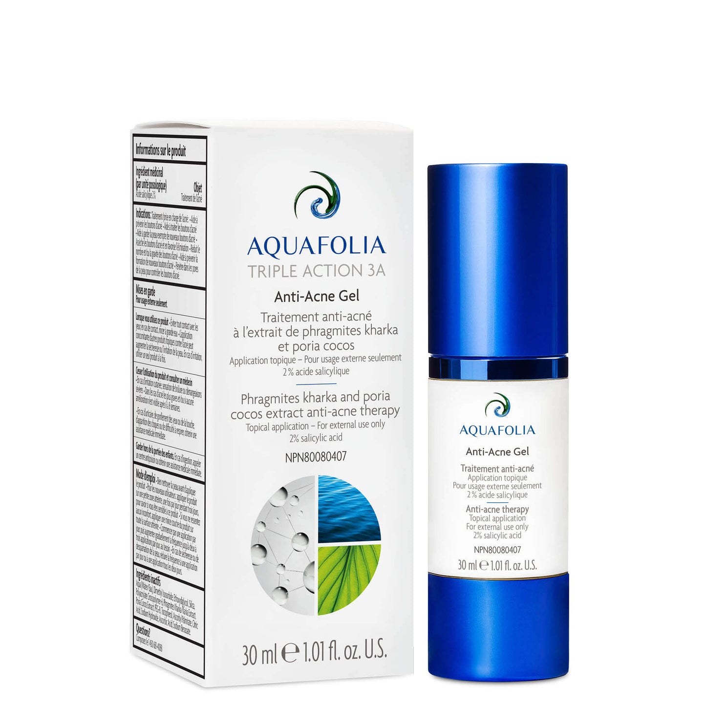 Aquafolia Triple Action 3A Anti-Acne Gel 30ML